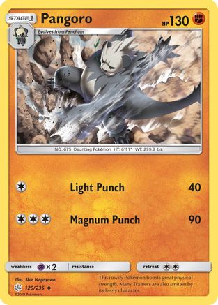 Pangoro (120) Reverse Holofoil - SM  Cosmic Eclipse