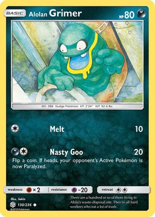 Alolan Grimer (130/236) [Sun & Moon: Cosmic Eclipse] Reverse Holofoil