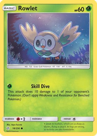 Rowlet (18) Reverse Holofoil - Cosmic Eclipse