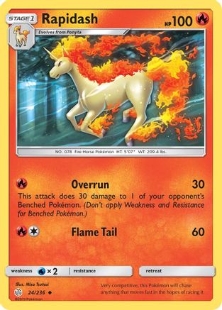 Rapidash (24) Reverse Holofoil - Cosmic Eclipse