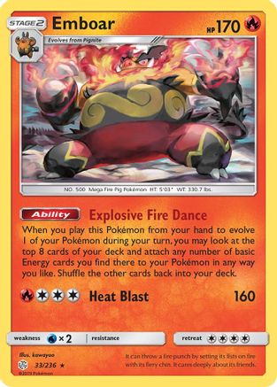 Emboar (33) Reverse Holofoil - Cosmic Eclipse