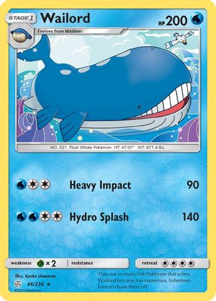 Wailord (46) Reverse Holofoil - Cosmic Eclipse