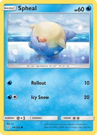 Spheal (49) Reverse Holofoil - Cosmic Eclipse
