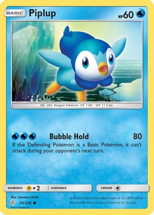 Piplup (54) Reverse Holofoil - Cosmic Eclipse