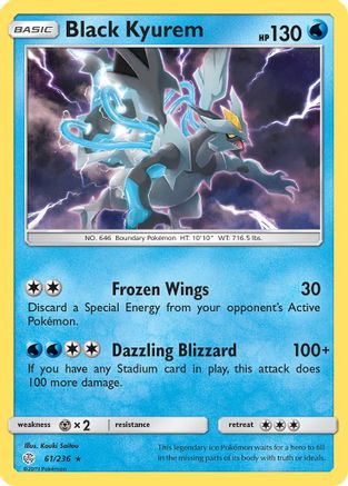 Black Kyurem (61) Reverse Holofoil - Cosmic Eclipse