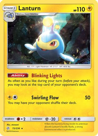 Lanturn (72/236) [Sun & Moon: Cosmic Eclipse] Reverse Holofoil