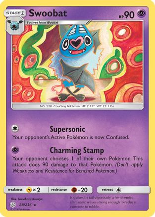 Swoobat (88) Reverse Holofoil - Cosmic Eclipse