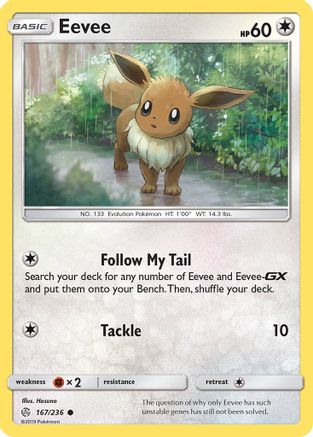 Eevee (167/236) [Sun & Moon: Cosmic Eclipse] Reverse Holofoil