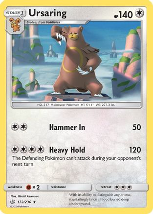 Ursaring (172/236) [Sun & Moon: Cosmic Eclipse] Reverse Holofoil