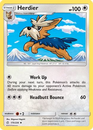 Herdier (175/236) [Sun & Moon: Cosmic Eclipse] Reverse Holofoil