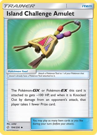 Island Challenge Amulet (194) Reverse Holofoil - SM  Cosmic Eclipse