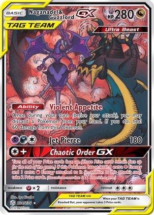 Naganadel & Guzzlord GX (224/236) [Sun & Moon: Cosmic Eclipse] | Silver Goblin