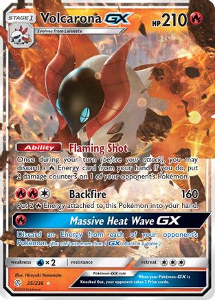 Volcarona GX (35) Holofoil - SM  Cosmic Eclipse