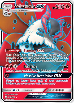 Volcarona GX (Full Art) (213) Holofoil - SM  Cosmic Eclipse