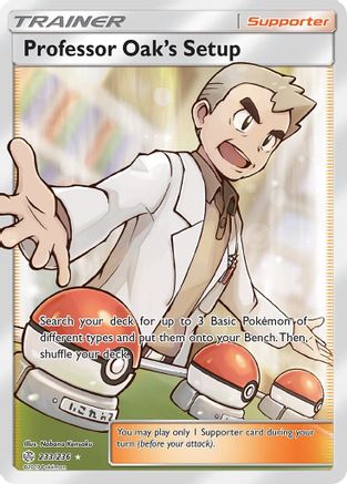 Professor Oak's Setup (Full Art) (233) Holofoil - SM  Cosmic Eclipse