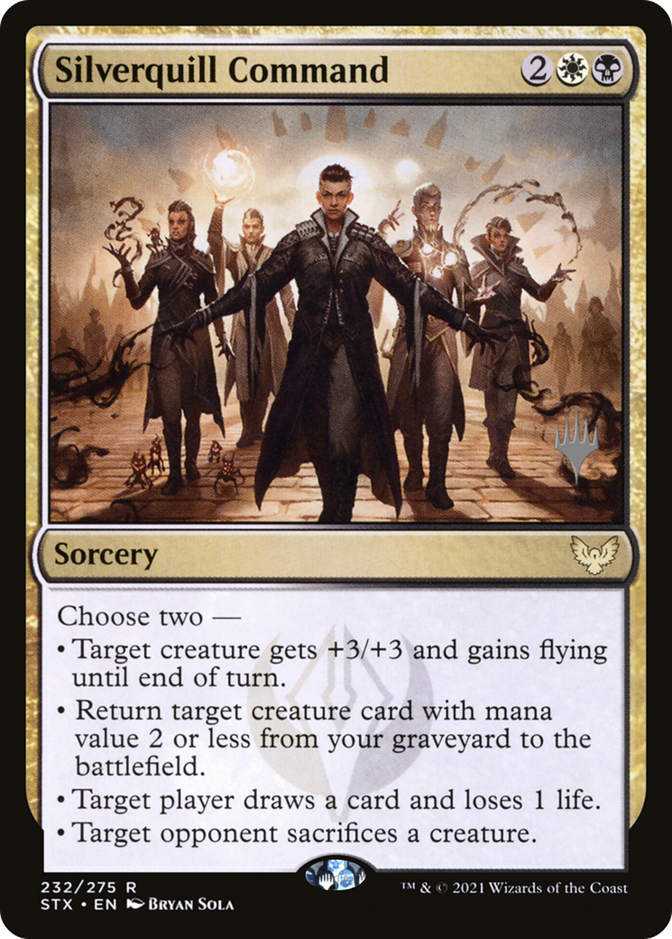 Silverquill Command (Promo Pack) [Strixhaven: School of Mages Promos] Foil