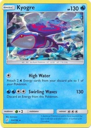 Kyogre - 53/236 (Cracked Ice Holo) (53) Holofoil - Deck Exclusives