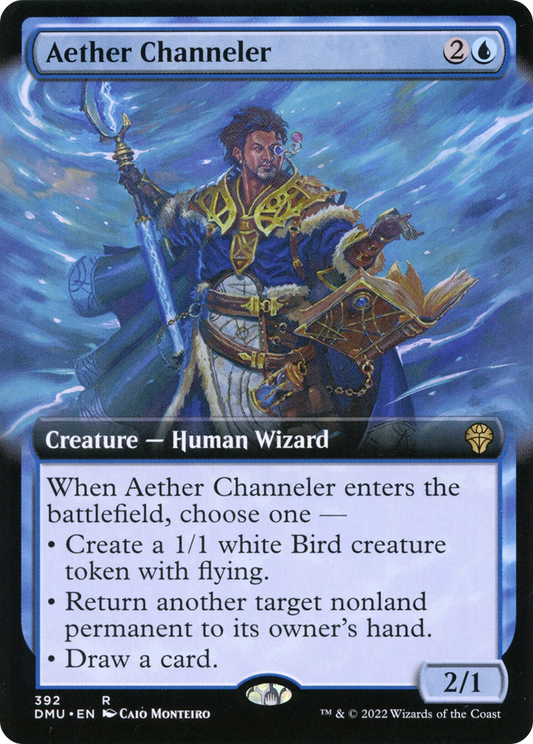 Aether Channeler (Extended Art) [Dominaria United] Foil