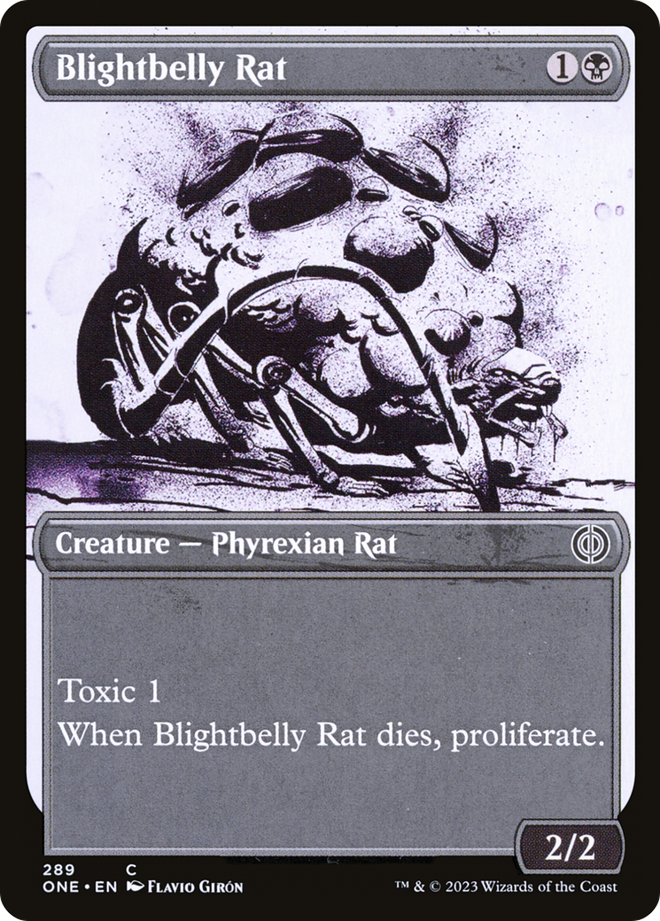 Blightbelly Rat (Showcase Ichor) [Phyrexia: All Will Be One] Foil