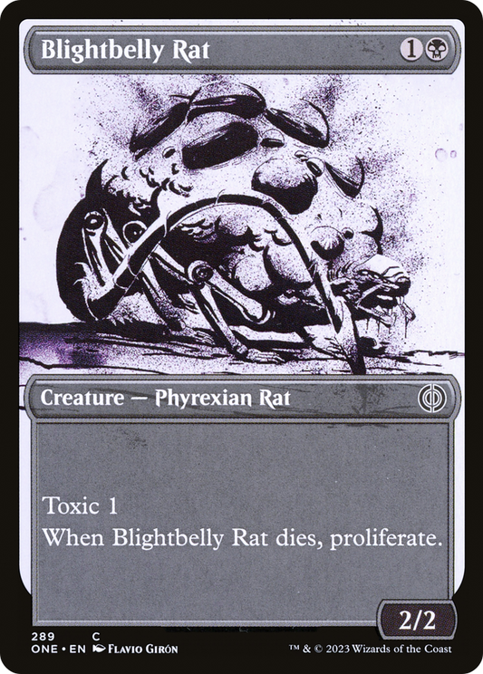 Blightbelly Rat (Showcase Ichor) [Phyrexia: All Will Be One] Foil