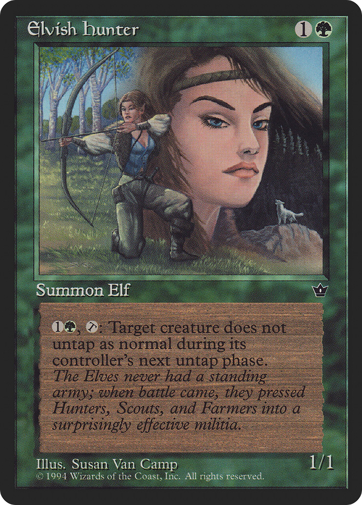 Elvish Hunter (Susan Van Camp) [Fallen Empires] | Silver Goblin