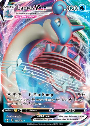 Lapras VMAX (50) Holofoil - SWSH01 Sword & Shield Base Set