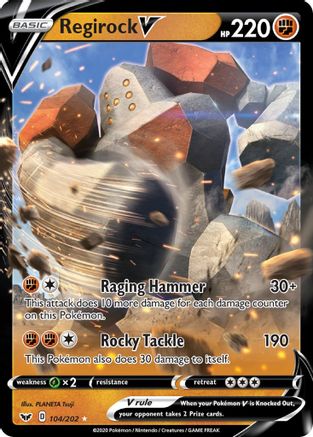Regirock V (104) Holofoil - Sword & Shield Base Set