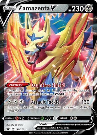 Zamazenta V (139) Holofoil - SWSH01 Sword & Shield Base Set
