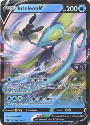 Inteleon V - SWSH016 (SWSH016) Holofoil - SWSH Sword & Shield Promo Cards