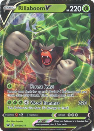 Rillaboom V - SWSH014 (SWSH014) Holofoil - SWSH Sword & Shield Promo Cards