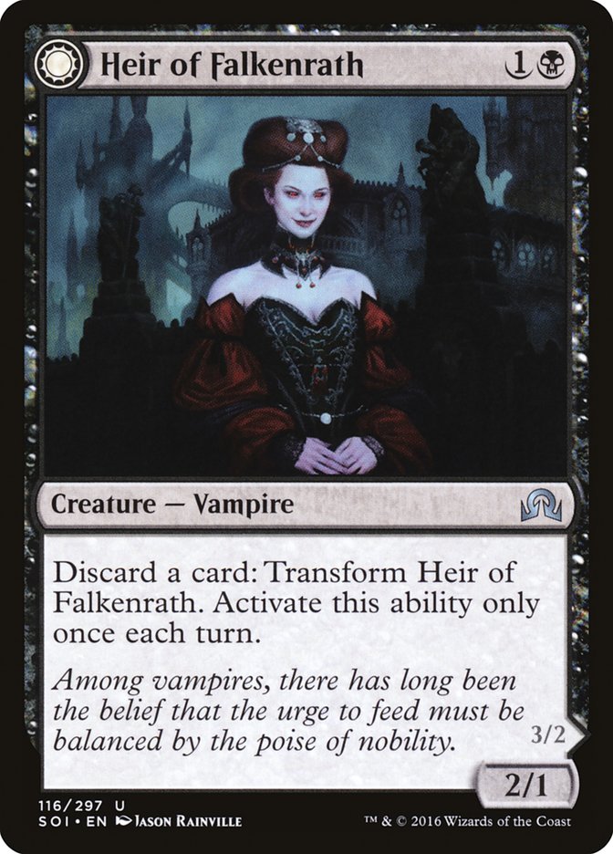 Heir of Falkenrath // Heir to the Night [Shadows over Innistrad] Foil