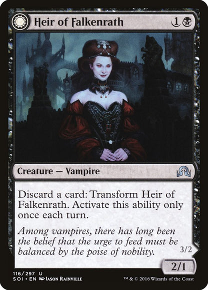 Heir of Falkenrath // Heir to the Night [Shadows over Innistrad] Foil