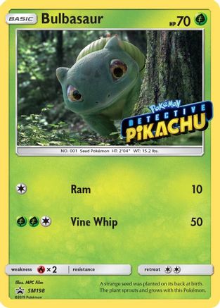 Bulbasaur - SM198 (Detective Pikachu Stamped) (SM198) Holofoil - SM Promos
