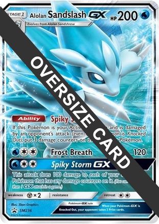 Alolan Sandslash GX (SM236) (Jumbo Card) [Sun & Moon: Black Star Promos] | Silver Goblin