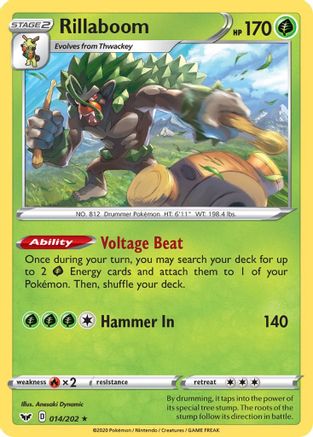 Rillaboom (014) (14) Holofoil - SWSH01 Sword & Shield Base Set