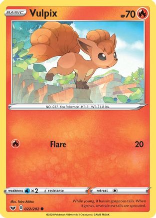 Vulpix (22) Reverse Holofoil - Sword & Shield