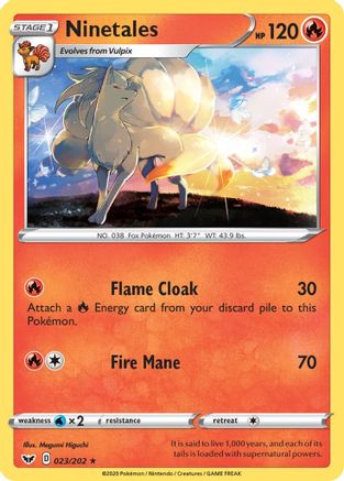 Ninetales (23) Reverse Holofoil - Sword & Shield