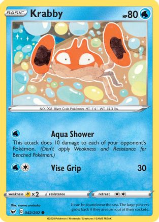 Krabby (42) Reverse Holofoil - Sword & Shield