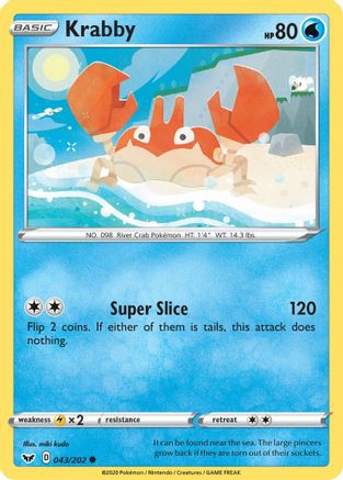 Krabby (43) Reverse Holofoil - Sword & Shield