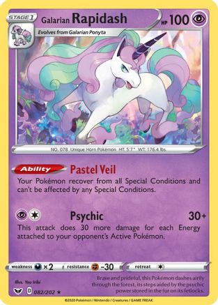 Galarian Rapidash (82) Reverse Holofoil - Sword & Shield