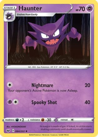 Haunter (84) Reverse Holofoil - Sword & Shield
