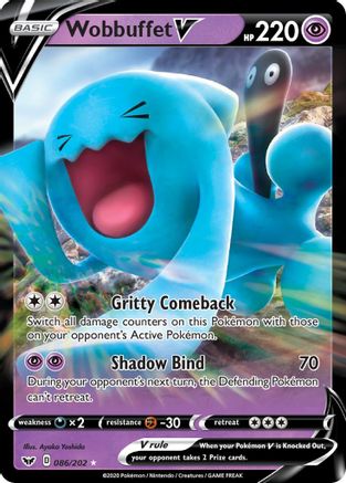 Wobbuffet V (086/202) [Sword & Shield: Base Set] | Silver Goblin