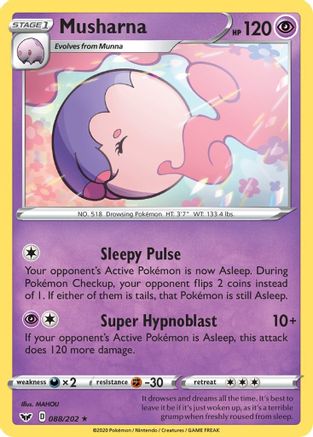 Musharna (088/202) [Sword & Shield: Base Set] Reverse Holofoil