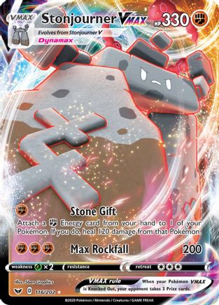 Stonjourner VMAX (116) Holofoil - SWSH01 Sword & Shield Base Set