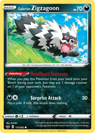 Galarian Zigzagoon (117) Reverse Holofoil - Sword & Shield