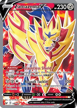 Zamazenta V (Full Art) (196) Holofoil - SWSH01 Sword & Shield Base Set