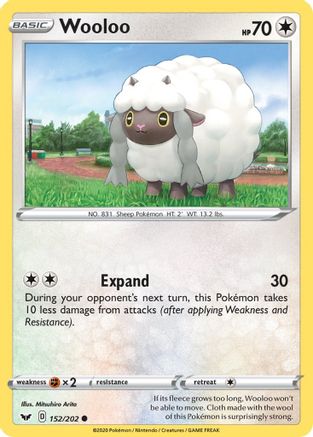 Wooloo (152/202) [Sword & Shield: Base Set] Reverse Holofoil