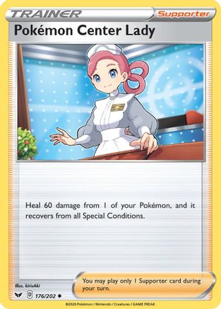 Pokemon Center Lady (176) Reverse Holofoil - Sword & Shield