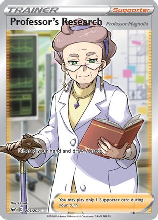 Professor's Research (Full Art) (201) Holofoil - SWSH01 Sword & Shield Base Set
