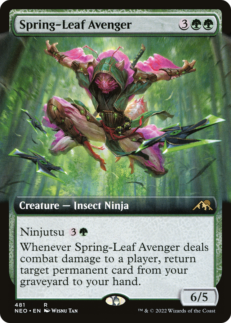 Spring-Leaf Avenger (Extended Art) [Kamigawa: Neon Dynasty] Foil
